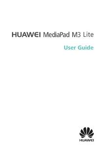 Huawei Mediapad M3 Lite manual. Camera Instructions.